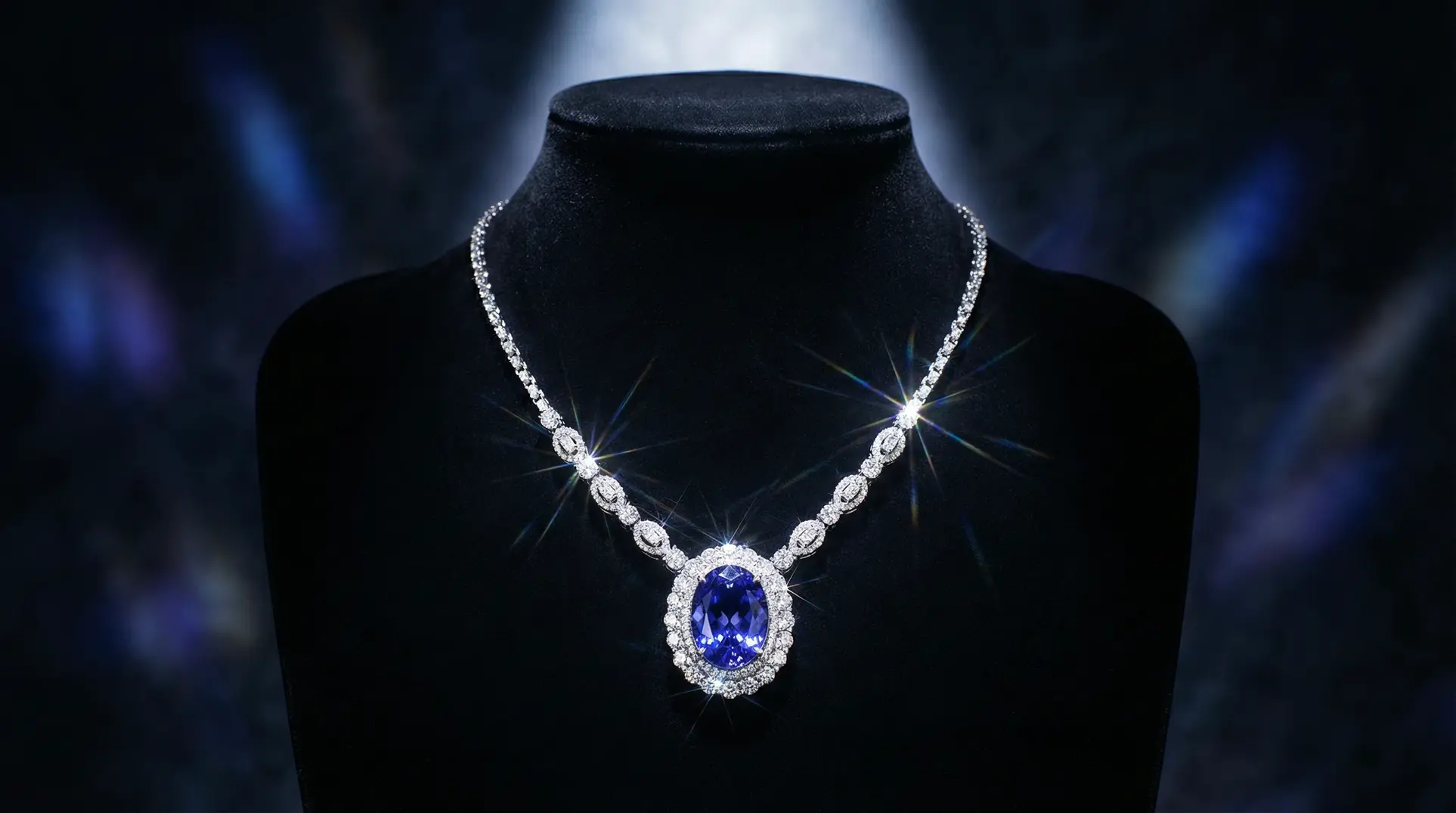 坦桑石项链鉴赏视频 - 女神视频